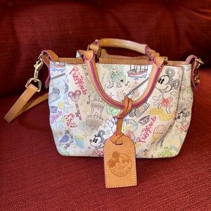 Limited Release Disney Passholder Dooney & Bourne Crossbody Sketch-print Bag